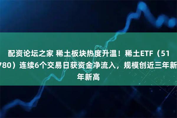 配资论坛之家 稀土板块热度升温！稀土ETF（516780）连续6个交易日获资金净流入，规模创近三年新高