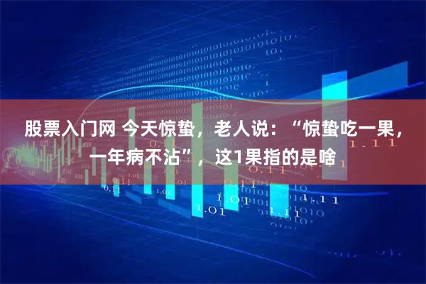 股票入门网 今天惊蛰，老人说：“惊蛰吃一果，一年病不沾”，这1果指的是啥